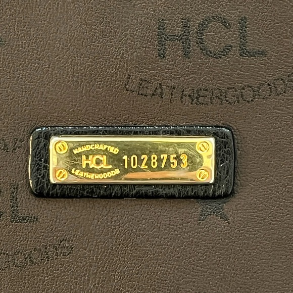HCL Handcrafted Leathergoods Dark Brown Leather, Zip Closure, Shoulder Bag. - Picture 6 of 12
